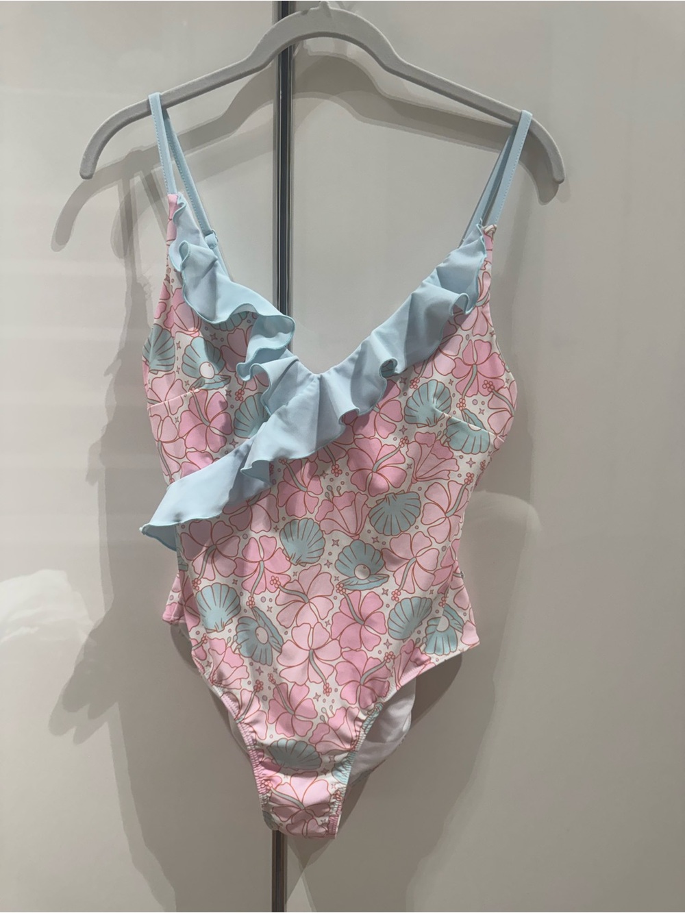 Caden Lane Pink and Light Blue women’s Swimsuit